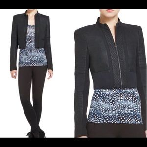 BCBG MAXAZRIA Cropped Joshua Moto Jacket Small NWT
